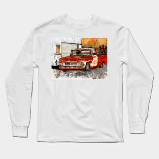 Chevy old antique truck painting Long Sleeve T-Shirt